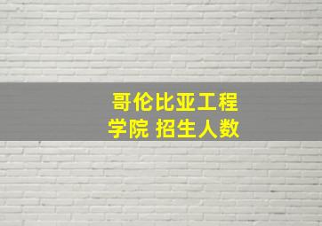 哥伦比亚工程学院 招生人数